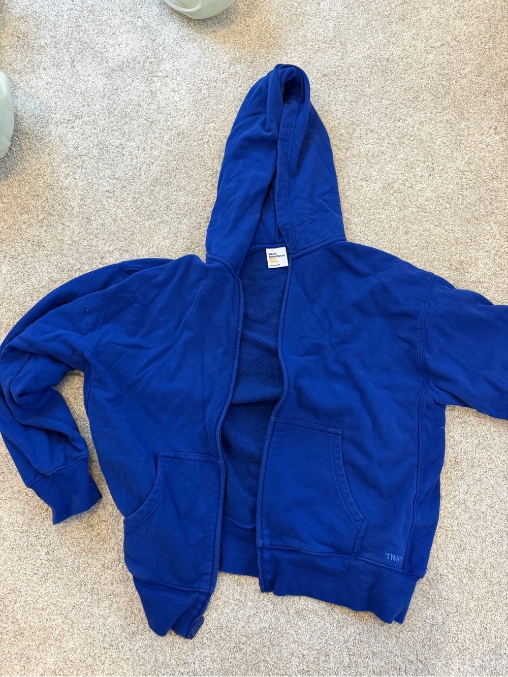 Blue TNA aritzia zip up